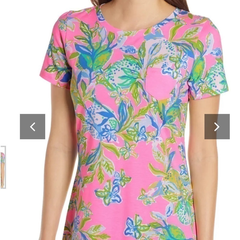 Lilly Pulitzer Floral Print T Shirt Dress - Picture 2 of 10